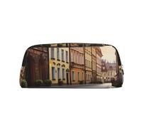 BWLHJKE Trousse de maquillage avec centre historique de la Pologne pour femmes et hommes, trousse de toilette de voyage, pochette esthétique, grande trousse à crayons, Argenté, One Size