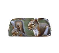 BWLHJKE Trousse de maquillage petit écureuil pour femmes et hommes Trousse de toilette de voyage Trousse de toilette esthétique Étui portefeuille Grande trousse à crayons, golden/e, One size