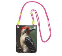 BWLHJKE Woodpecker Sac à bandoulière pour téléphone portable et femme - Étanche - Mini sac à main pour téléphone portable - Petit sac à bandoulière avec sangle réglable - Pochette de voyage pour