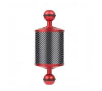 BWOFJGWH Bras Flottant pour Éclairage sous-Marin Bras de Flottabilité Double Bille Accessoire de Plongée Fibre de Carbone et Alliage d'Aluminium Connexion, Rouge, 5 Pouces