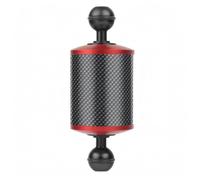 BWOFJGWH Bras Flottant pour Éclairage sous-Marin Bras de Flottabilité Double Bille Accessoire de Plongée Fibre de Carbone et Alliage d'Aluminium Connexion, Noir+Rouge, 5 Pouces