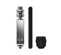 BWOFJGWH Buse d'Imprimante 3D X Buse Kit Embout Manchon Construction Plein Métal Filetée avec Manchon Silicone Protecteur et Bande Brosse Anti Dépôts Flux, Kobra X 0.4mm喷嘴+硅胶套+硅胶刷