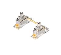 BWOFJGWH Clavier Mécanique Ensemble Stabilisateur PCB Vissé Accessoire de Clavier Auto-compensant pour 80 pour Cent Disposition Fils Dorés Patins PTFE, Transparent White, Not Lubed