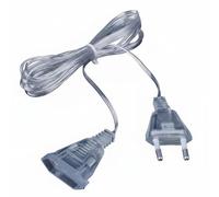 BWOFJGWH Cordon d'Extension Câble d'Alimentation Fil d'Extension Rallonge Électrique Transparent en Plastique Prolongation Pratique sans Prise Supplémentaire, 5 Mètres