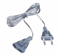 BWOFJGWH Cordon d'Extension Câble d'Alimentation Fil d'Extension Rallonge Électrique Transparent en Plastique Prolongation Pratique sans Prise Supplémentaire, 3 Mètres
