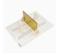 BWOFJGWH Miroir Plan pour Experience Physique avec Support Vertical et Base Blanche Gradue pour Mesurer la Formation s Images en Cours Sciences