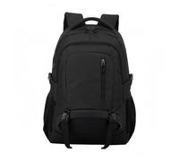 BWOFJGWH Portable Porte-ordinateur Sac à Dos Cartable Serviette Sacoche Tissu Oxford avec Sangles Frontales à Boucle et Organisation Interne Adapté au Travail, Noir, Noir, 20 Pouces
