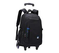 BWOFJGWH Rolling Backpack Portable Trolley Sac à Dos à roulettes Ordinateur Nylon Résistant à l'eau Multiples Compartiments Convient Aux Hommes Adultes Affaire, 6 Roues Bleues