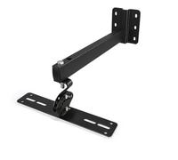 BWOFJGWH Support Enceinte Mural Orientable Support Mural Bras Extensible Fixation Pivotante Cadre Stable Rotation 360°, 502D Avec Plaque De Base Allongée, Capacité De Charge D Environ 40 Kg