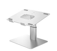BWOFJGWH Support Ordinateur Portable Ajustable Support PC Socle Laptop Rehausseur Bureau Alliage d'Aluminium Robuste pour Stabilité Plateau Aéré pour, Argent