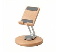 BWOFJGWH Support Tablette Réglable Support Téléphone Support Bureau Support Pliable avec Base Ronde en Bois Charnière Orientable Hauteur Réglable Pads de, Style to 2