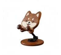 BWOFJGWH Support Téléphone Portable Support Bureau Support Ajustable Support Rotatif en Bois Naturel avec Articulation à Bille 360 Degrés et Base Antidérapante