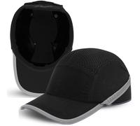 BWOLF Casquette anti-chocs homme coque ABS EN 812 bandes réfléchissantes noir
