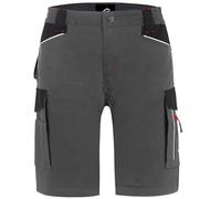 BWOLF Daytona Short de Travail Homme, Stretch Résistant, Multi-Poches Fonctionnelles, Confort Idéal pour Chantier, Artisan, BTP, Gris, L