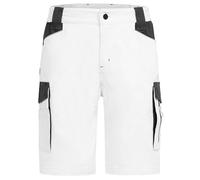BWOLF Daytona Short de Travail Homme, Stretch Résistant, Multi-Poches Fonctionnelles, Confort Idéal pour Chantier, Artisan, BTP, Blanc., 3XL