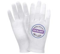 BWOLF IVORY 12/60 Paires Gants en Coton Blanc Taille Unique Réutilisables pour Inspection, Argent, Bijoux, Cosmétiques