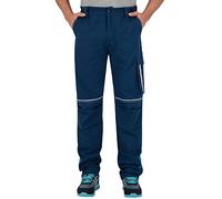 BWOLF Raptor 100% Coton Pantalon de Travail Coton pour Homme Pantalon de Travail Homme avec Poches multifonctionnelles, Poches genouillères, Bandes réfléchissantes, Bleu, L