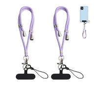BWOOOWE 2 Pièces Cordon Téléphone Portable Tour de Cou Dragonne Portable Attache Téléphone Détachable Porte Multifonctionnel Accessoire Smartphone Universel