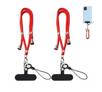 BWOOOWE 2 Pièces Cordon Téléphone Portable Tour de Cou Dragonne Portable Attache Téléphone Détachable Porte Multifonctionnel Accessoire Smartphone Universel