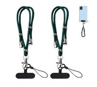 BWOOOWE 2 Pièces Cordon Téléphone Portable Tour de Cou Dragonne Portable Attache Téléphone Détachable Porte Multifonctionnel Accessoire Smartphone Universel