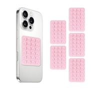 BWOOOWE 5 Pièces Silicone Ventouse Téléphone Portable Support de Téléphone Antidérapant Adhésif Compatible iPhone Android Mains Libres Selfies et Vidéos Accessoire Téléphone(Rose Clair)