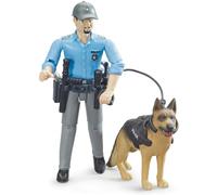 Bruder Figurine de policier bworld 62150 avec équipement et chien