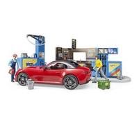 bworld Station service avec véhicule et station de lavage G