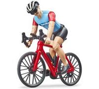 Bruder bworld Vélo de course 63110 avec cycliste et casque, figurine jouet
