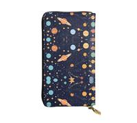 BWPDPXFJ Constellation Star Clusters - Portefeuille fin en cuir imprimé avec fermeture éclair, 12 emplacements pour cartes et poche pour pièces de monnaie, portefeuille compact de luxe pour voyage