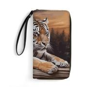 BWQMNT Portefeuille en cuir imprimé champignons vintage durable et portable : parfait pour ranger des cartes, de l'argent liquide et un style de vie en déplacement, c'est un cadeau de vacances idéal