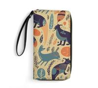BWQMNT Portefeuille en cuir imprimé coloré durable et portable : parfait pour ranger des cartes, de l'argent liquide et un style de vie en déplacement, c'est un cadeau de vacances idéal pour organiser
