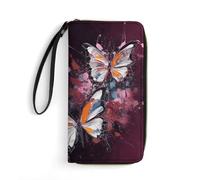 BWQMNT Portefeuille en cuir imprimé coloré durable et portable : parfait pour ranger des cartes, de l'argent liquide et un style de vie en déplacement, c'est un cadeau de vacances idéal pour organiser