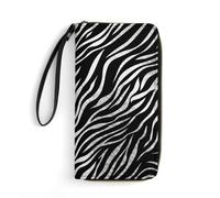 BWQMNT Portefeuille en cuir imprimé zèbre durable et portable : parfait pour ranger des cartes, de l'argent liquide et un style de vie en déplacement, c'est un cadeau de vacances idéal pour organiser