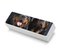 BWQSKL Étui rigide à lunettes de surf pour homme et femme - Grand étui rigide pour lunettes de lecture - S'adapte à la plupart des lunettes, Papier peint Rottweiler, taille unique