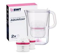 BWT Carafe filtrante AQUAlizer Blanc 2,6 l – double recharge magnésium, goût pur, réduit calcaire