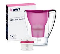 BWT AQUAlizer Home Filtre à eau avec 1 cartouche filtrante Aubergine 2,7 l | Filtre avec 1 cartouche filtrante en magnésium | Filtre à eau potable | Filtre calcaire, chlore, plomb et cuivre