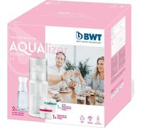 BWT Filtre à eau de table AQUAlizer Station | Pack avantage avec 2 cartouches filtrantes et carafe en verre supplémentaire