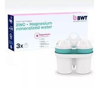 BWT Cartouche filtrante ZINC + Magnesium Mineralized Water 3 pièces | Avec zinc & magnésium | Pour tous les filtres à eau potable BWT | Filtre le calcaire, le chlore, le plomb et le cuivre