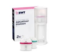 BWT Filtre à eau de table AQUAlizer Station | Pack avantage avec 2 cartouches filtrantes et carafe en verre supplémentaire