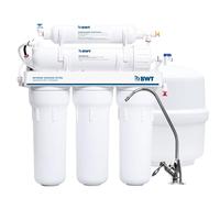 BWT Standard Filtre sans pompe, osmose inverse domestique, 75 GPD, débit de 8 L-h, réservoir de 12 L, 6 étapes avec minéralisation, taux de récupération de 10-20 purcent, pression d'entrée de 3-6 bars