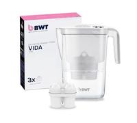 BWT Vida | Carafe filtrante 2,6 l blanche avec 3 filtres Soft Extra | filtre à eau robinet | réduit calcaire, chlore, métaux lourds | idéale cuisine, thé, café, eau potable | Filtre à charbon actif