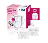BWT Vida Manual - Carafe filtrante à eau avec magnésium + 2 filtres avec magnésium, carafe à eau filtrante avec compteur manuel, blanc