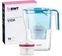BWT VIDA Pétrole filtre eau | carafe filtrante | 1 cartouche au magnésium | fontaine a eau | potable, pour aliments et boissons | Réduction du calcaire, chlore, plomb et cuivre | pratique et compacte