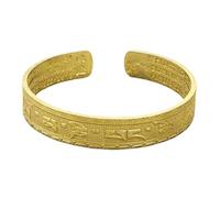 Bwuikim Authentique breloque bouddhiste tibétaine soutra fabriquée à la main en cuivre avec six mantras réglables pour la protection spirituelle manchette ouverte, One Size, Comme décrit