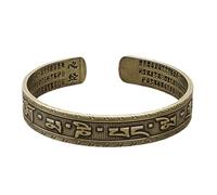 Bwuikim Authentique breloque bouddhiste tibétaine soutra fabriquée à la main en cuivre avec six mantras réglables pour la protection spirituelle manchette ouverte, One Size, Comme décrit
