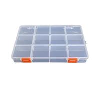 Bwuikim Boîte de pêche portable avec séparateurs en plastique pour appâts, leurres, hameçons transparents, étui pour appâts en plastique