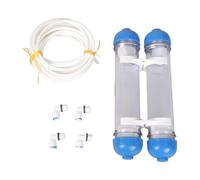 Bwuikim Filtre à eau T33 en 2 étapes pour aquarium domestique Montage rapide Boîtier robuste Déni d'alimentation nécessaire Kit de purification d'eau manuelle