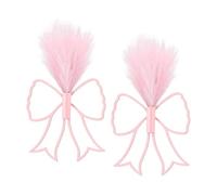 Bwuikim Nœuds en métal pour décoration murale de chambre d'enfant, chambre d'enfant, chambre à coucher, salle de bain, salon, coquettes à suspendre avec pampa artificielle pour chambre d'enfant