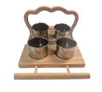 Bwuikim Perchoirs à oiseaux avec miroir et bol de nourriture pour cage - Matériaux sûrs pour attirer et nourrir les oiseaux