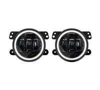 BWVMVB Feux Antibrouillard LED 60W 4 Pouces Avec Anneau Halo Blanc Clignotant Ambre DRL Pour Dodge Pour Voyage Pour Magnum Pour Chargeur Phare Moto